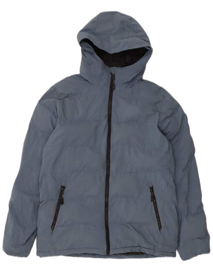 Musto podstavljena jakna s kapuljačom UK 38 srednje plavi poliester