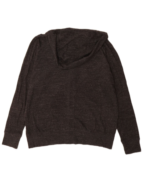 Nike Ženski pulover s kapuljačom na patentni zatvarač UK 18 XL sivi flekasti pamuk