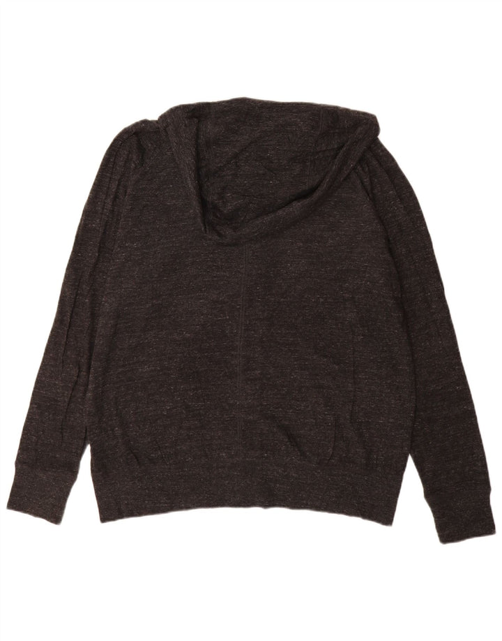 Nike Ženski pulover s kapuljačom na patentni zatvarač UK 18 XL sivi flekasti pamuk