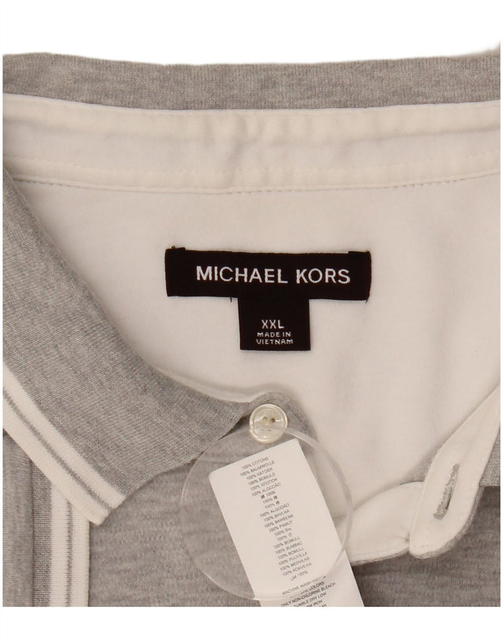 Michael Kors muška polo majica 2XL sivi pamuk