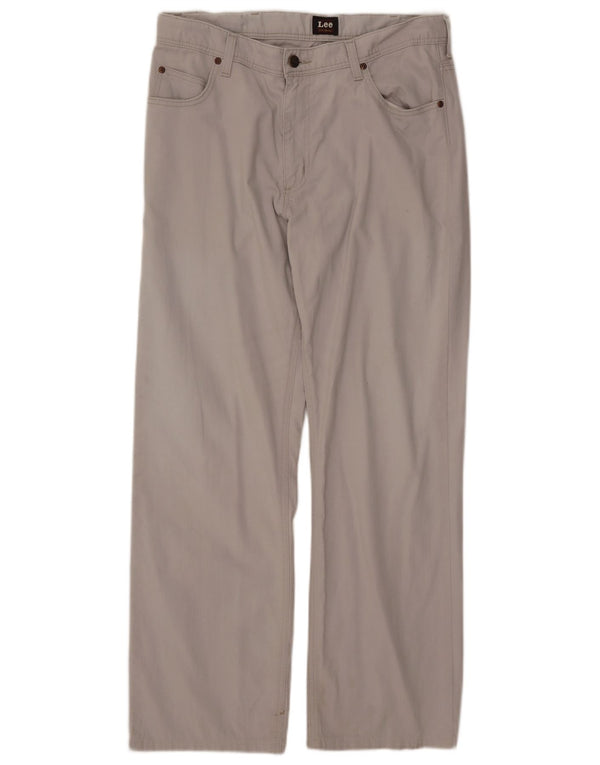 LEE muške ravne ležerne hlače W34 L29 sivi pamuk