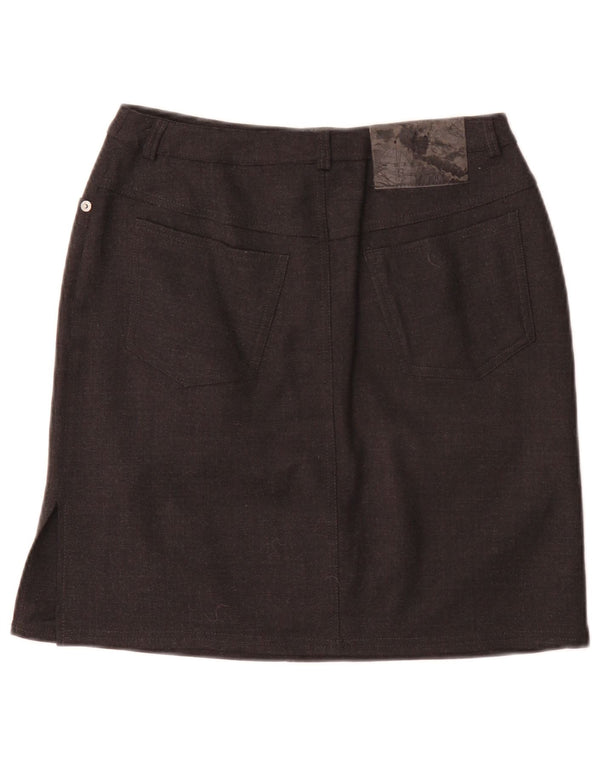 Marella ženska mini suknja UK 10 mala W28 crna vuna
