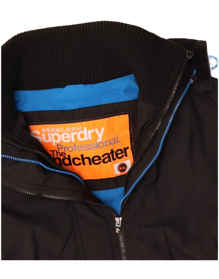 Superdry muška grafička vjetrovka jakna UK 44 2XL crni poliester