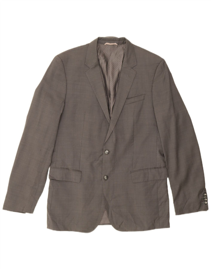 Hugo Boss muška dugačka jakna sa 2 gumba UK 42 XL siva vuna