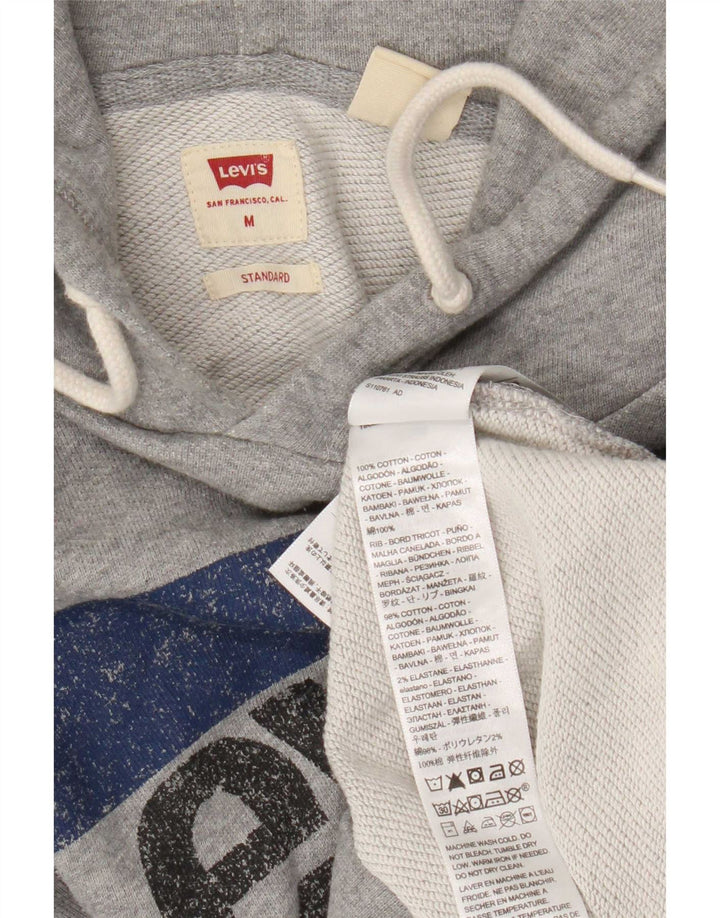 Levi's standardna majica s kapuljačom s kapuljačom srednje sive boje od pamuka