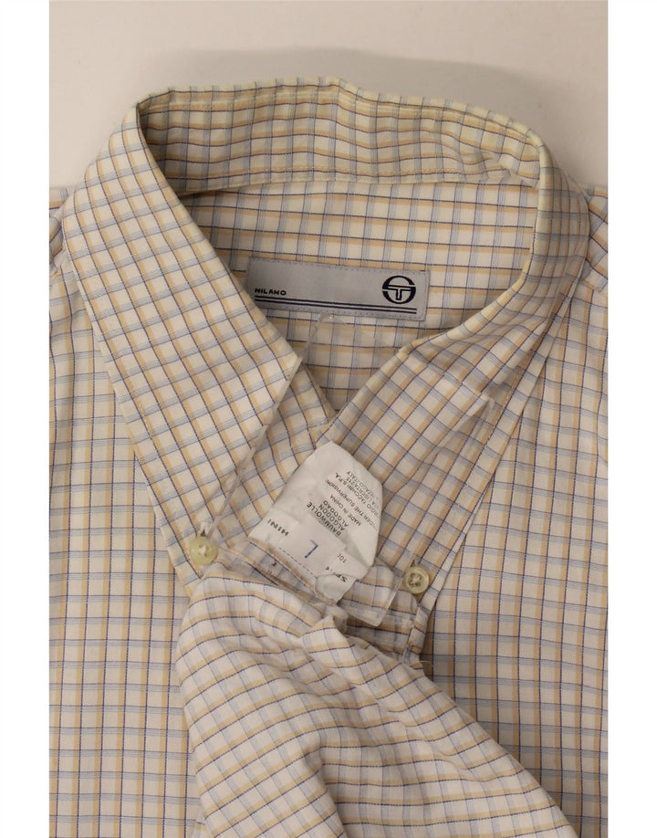 Sergio Tacchini velika muška košulja od gingham boje bež boje