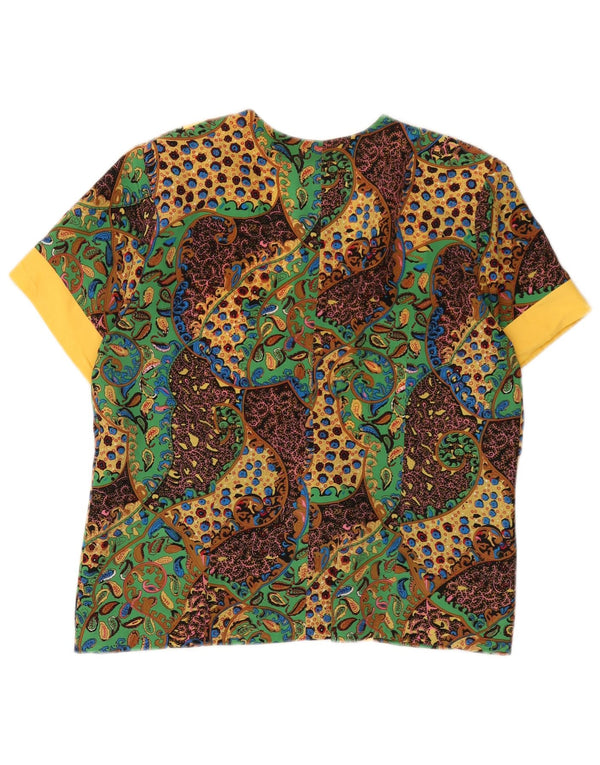 VINTAGE Ženska jakna sako kratkih rukava UK 14 Velika višebojna