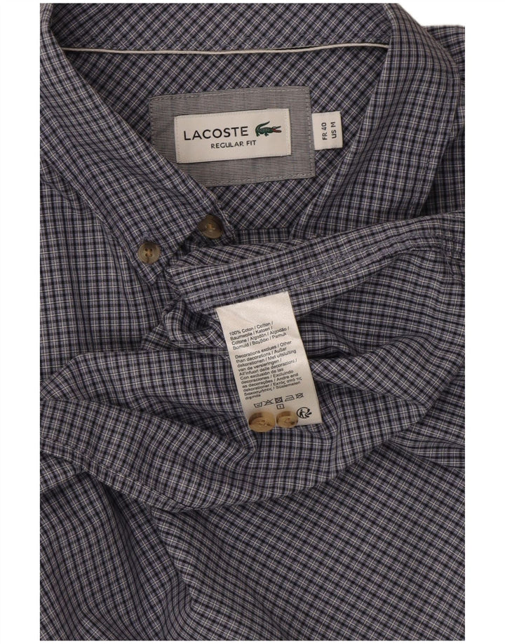 Lacoste muška košulja kratkih rukava, veličina 40, srednje tamnoplavi karirani pamuk