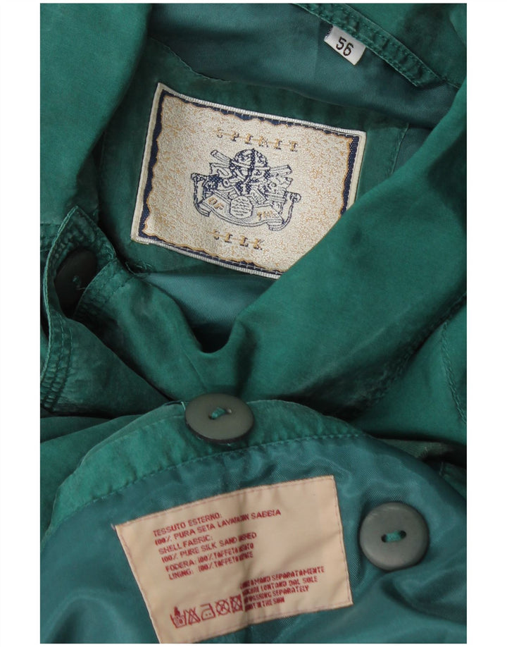 Vintage muška bomber jakna IT 56 3XL zelena svila