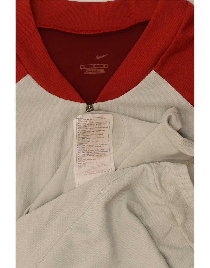 Nike Muška majica kratkih rukava s patentnim izrezom, veliki sivi poliester u boji