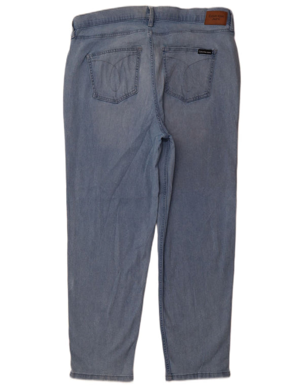 Calvin Klein Ženske skraćene uske traperice US 16 Large W33 L26 Plavi pamuk