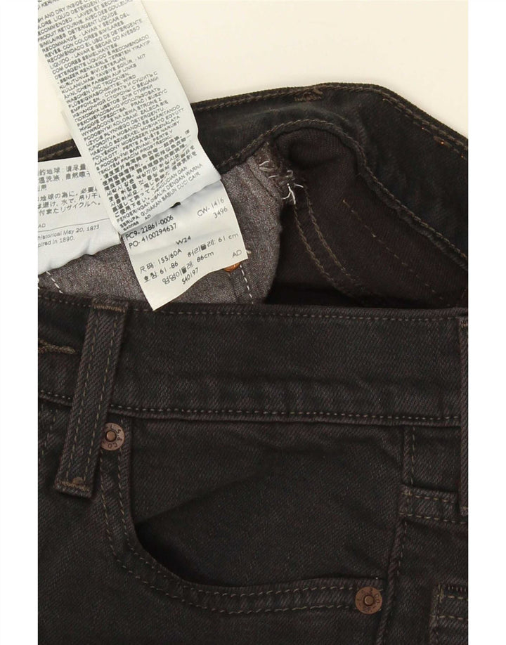 Levi's ženske uske traperice W24 L27 crni pamuk