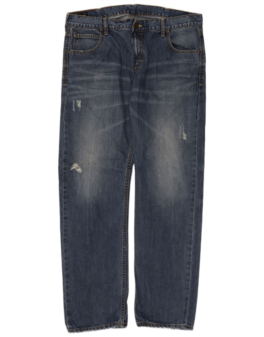 Lee Mens Knox isprekidane ravne traperice W38 L32 plavi pamuk