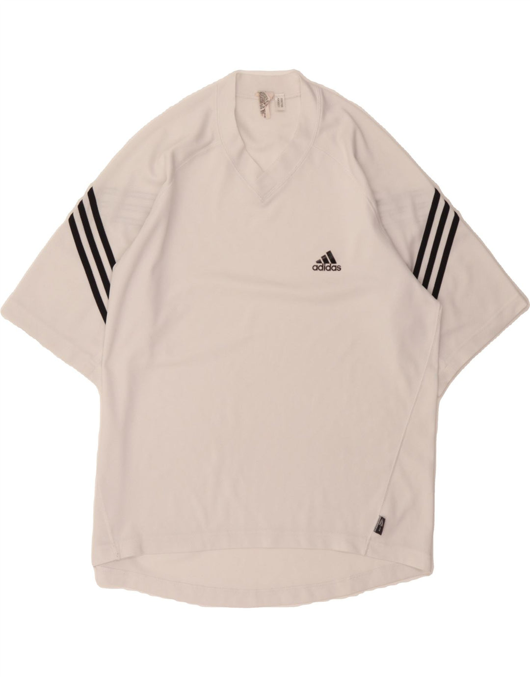 ADIDAS Mens Climalite T-Shirt Top Medium White Polyester Vintage Adidas and Second-Hand Adidas from Messina Hembry 