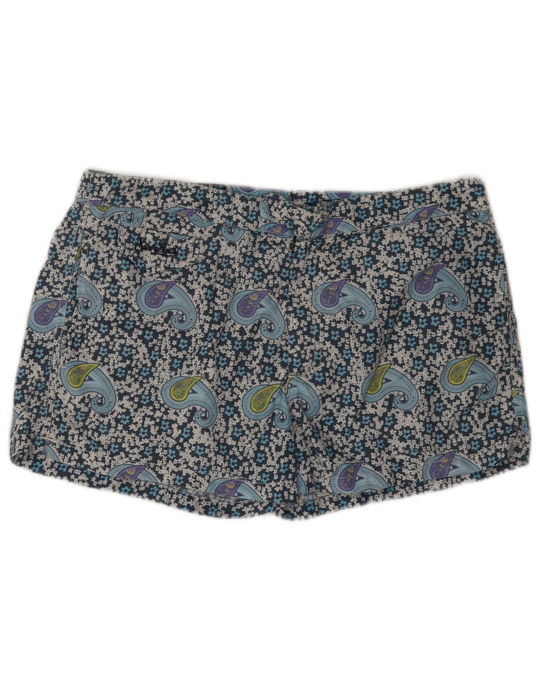 MC2 SAINT BARTH Muške kratke kupaće hlače od poliamida Large Blue Paisley
