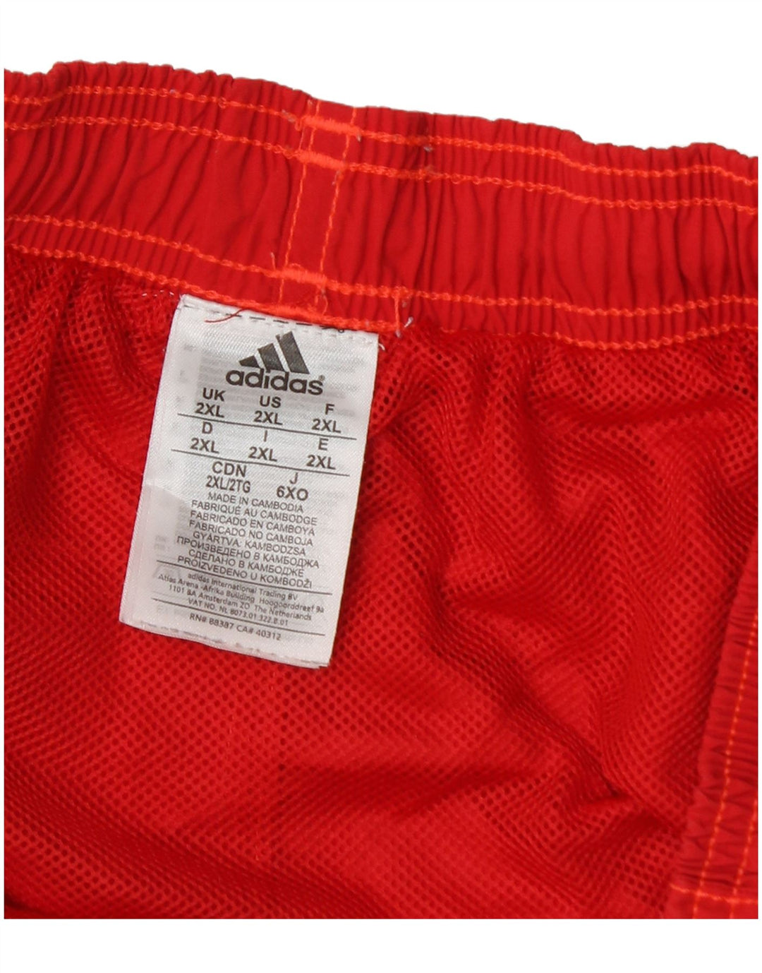 Adidas muške sportske kratke hlače 2XL crvene poliamidne