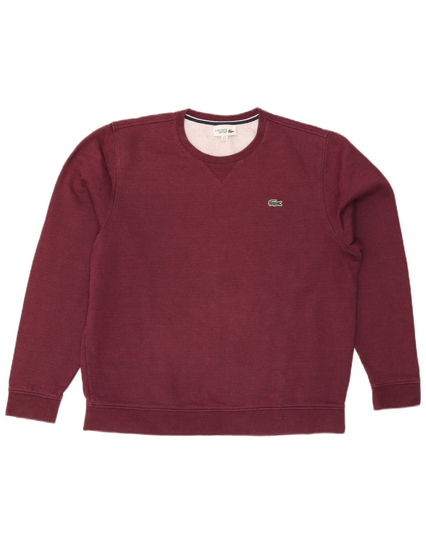 Lacoste muški džemper veličine 6 XL, tamnocrveni pamuk