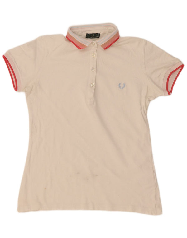 Fred Perry ženska polo majica UK 14 Pamuk s velikim bijelim prugama