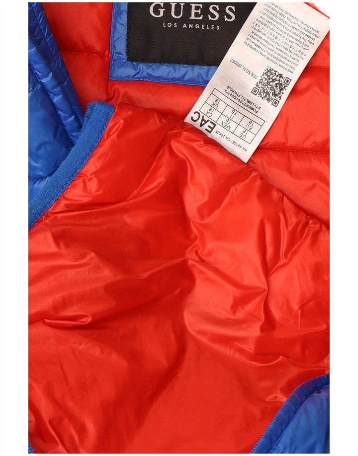 GUESS Dječja jakna s kapuljačom i podstavljenom podstavom 15-16 godina, plava poliamidna