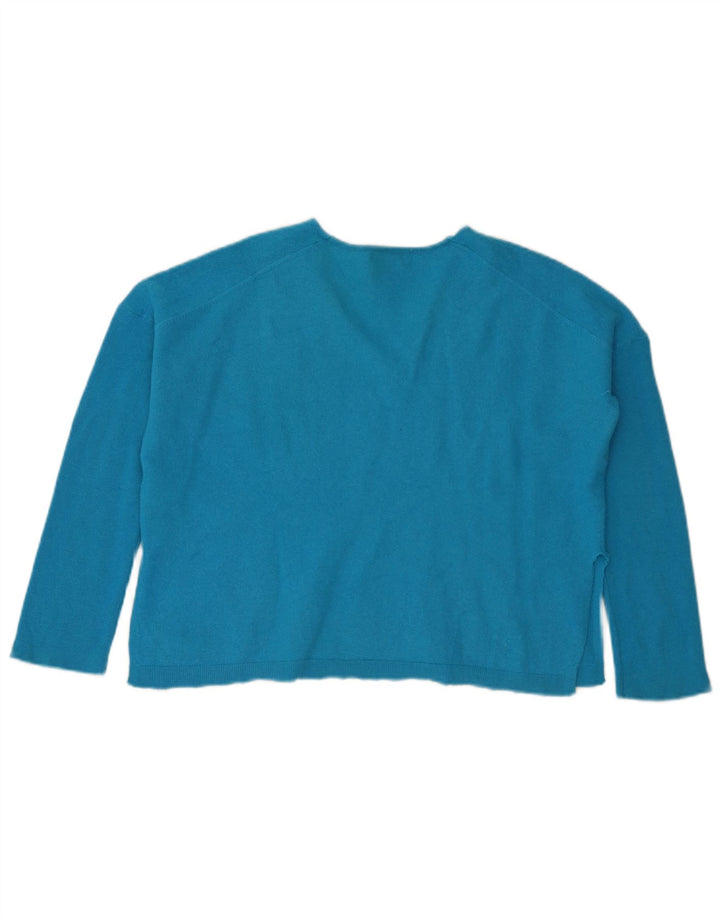 Massimo Dutti ženski kratki pulover s V-izrezom UK 10 Small Blue