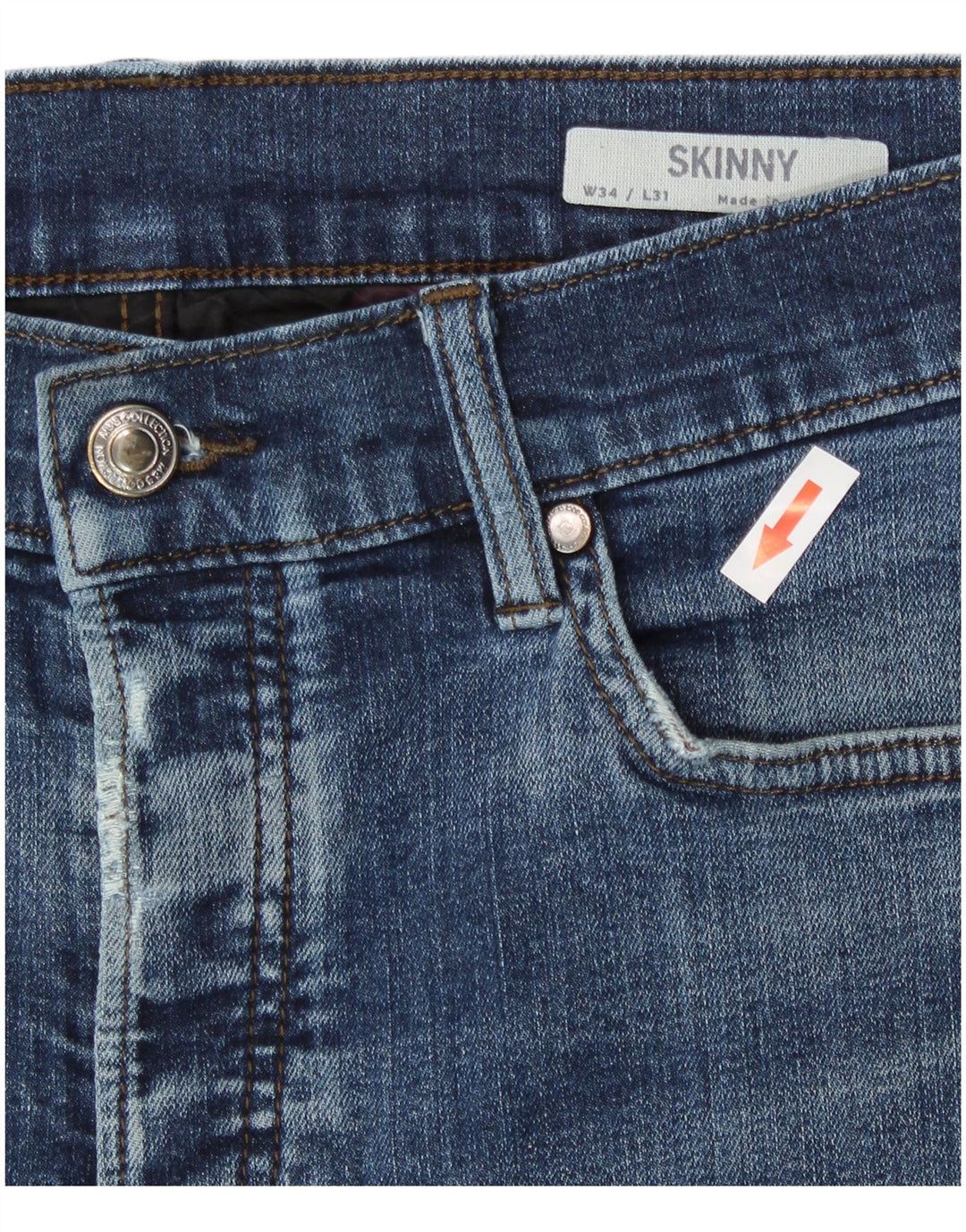 Marks & Spencer muške uske traperice W34 L28 plavi pamuk