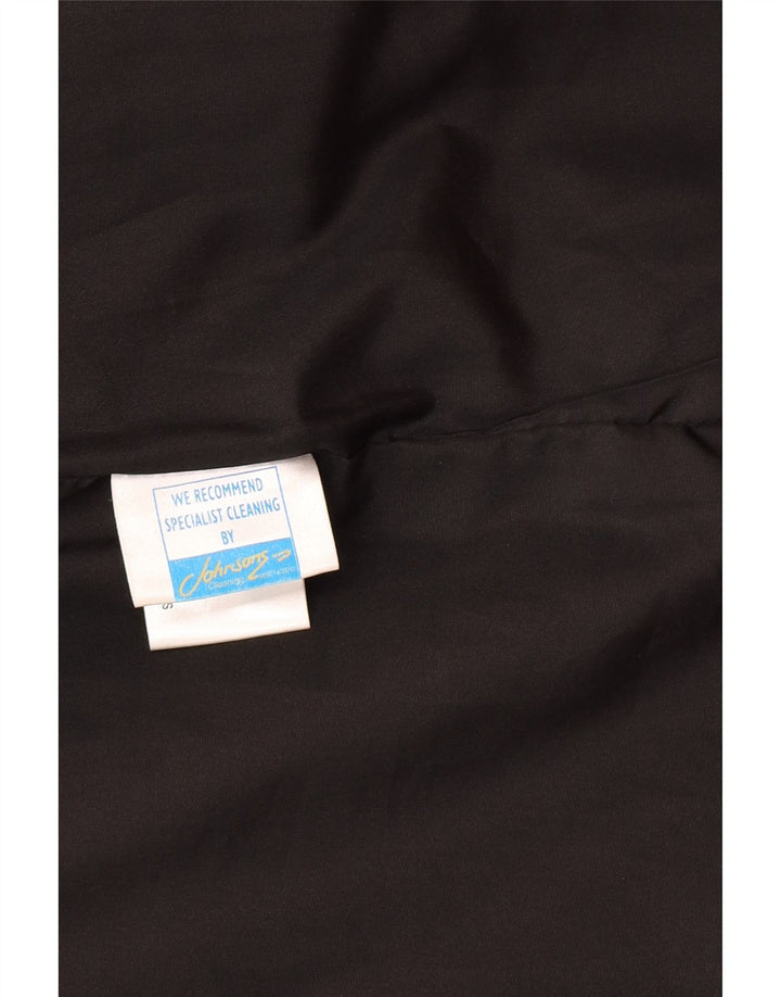 VINTAGE ženski preveliki kožni kaput UK 18 XL crna koža