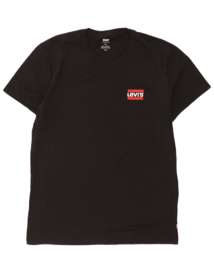 Levi's muška tanka majica kratkih rukava Srednji crni pamuk