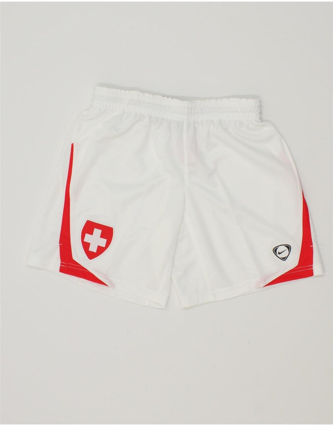 NIKE Boys Graphic Sport Shorts 10-11 Years Medium  White Polyester Vintage Nike and Second-Hand Nike from Messina Hembry 