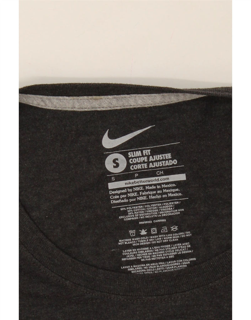 NIKE Womens Forever Miz Slim Fit Graphic T-Shirt Top UK 8 Small Grey Vintage Nike and Second-Hand Nike from Messina Hembry 