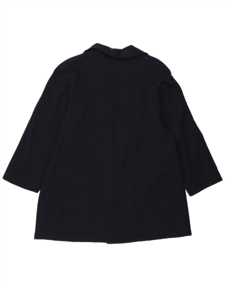 Luisa Spagnoli ženski otvoreni kaput UK 14 velika tamnoplava djevičanska vuna