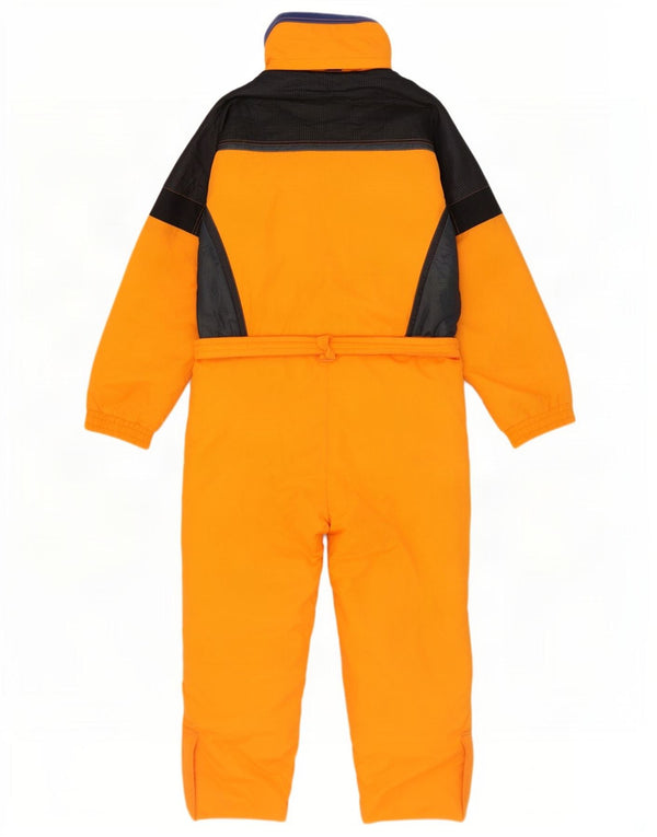 Brugi muški skijaški kombinezon s kapuljačom UK 42 Large Orange Colourblock poliamid