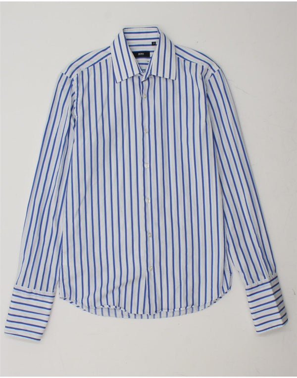 HUGO BOSS Muška svečana košulja veličina 38 15 pamuk na srednje plave pruge