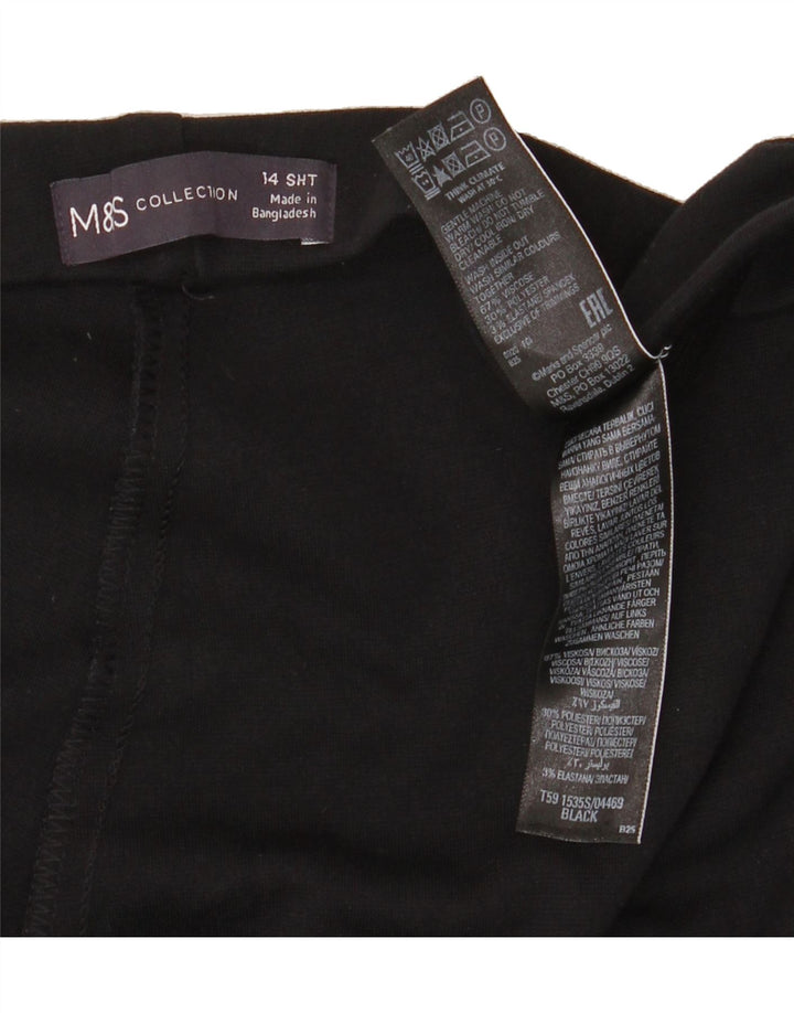 MARKS & SPENCER Womens Tracksuit Trousers UK 14 Medium  Black Viscose Vintage Marks & Spencer and Second-Hand Marks & Spencer from Messina Hembry 