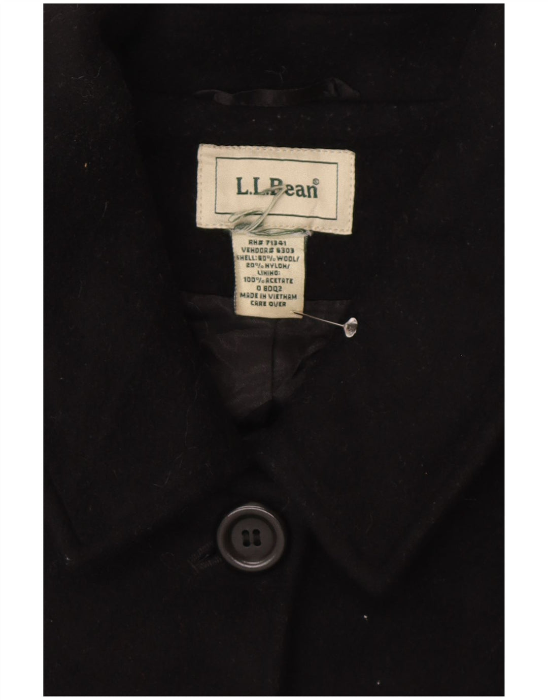 L.L.Bean ženski kaput UK 20 2XL crna vuna