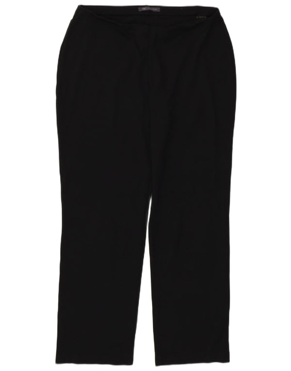 Marks & Spencer ženske ravne ležerne hlače UK 14 Large W32 L27 crne