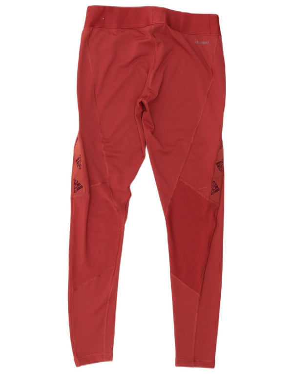 Adidas ženske Aeroready grafičke tajice UK 12/14 srednje crvene