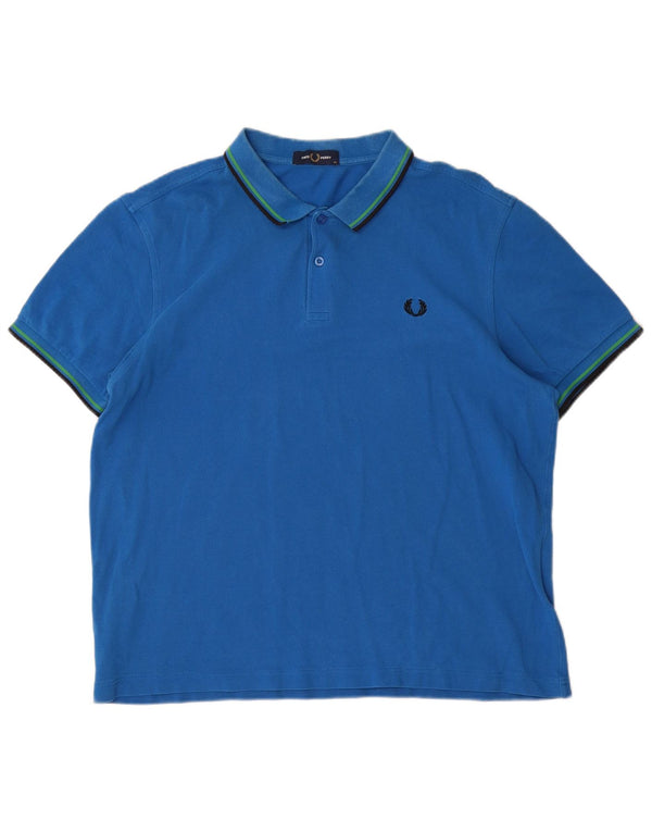 Fred Perry muška polo majica XL pamuk na plave pruge