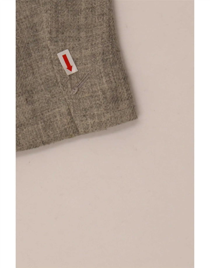 Massimo Dutti Ženska jakna s 1 gumbom EU 38 Mala siva vunena