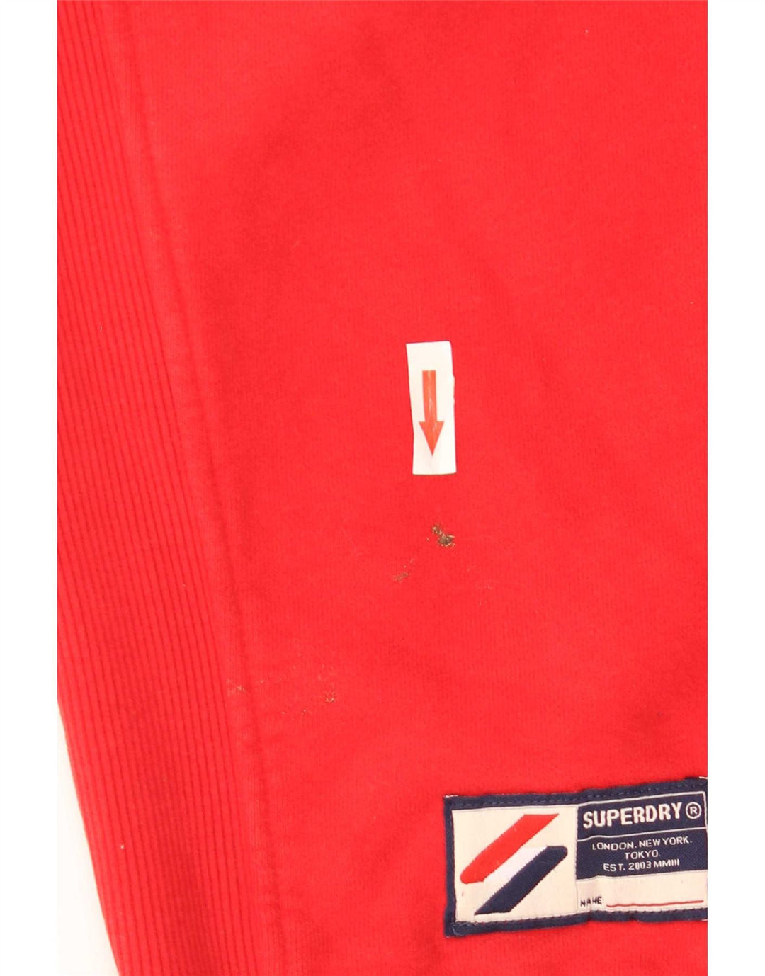 Superdry muška majica s izrezom i velikim crvenim pamukom