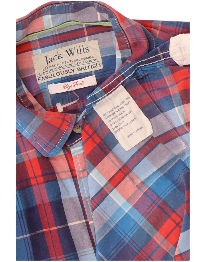 Jack Wills muška svečana košulja s malim plavim kariranim pamukom