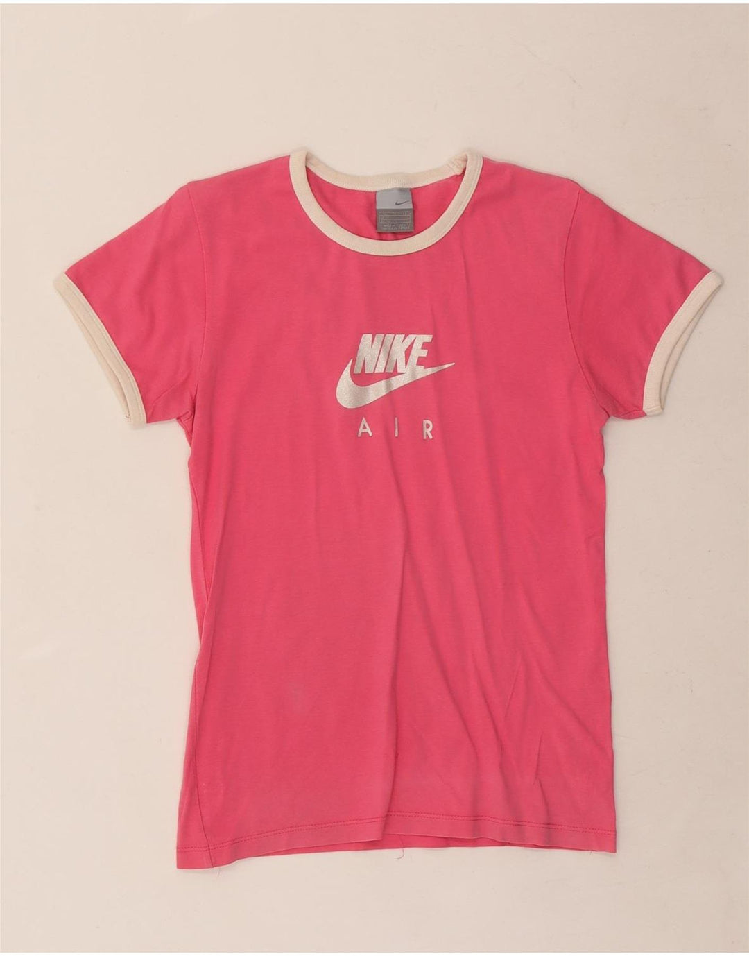 NIKE Girls Air Graphic T-Shirt Top 15-16 Years XL Pink Pamuk