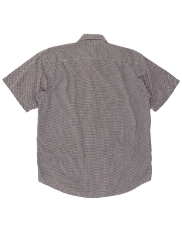 LACOSTE muška košulja kratkih rukava Srednje tamnoplavi pamuk od ginghama