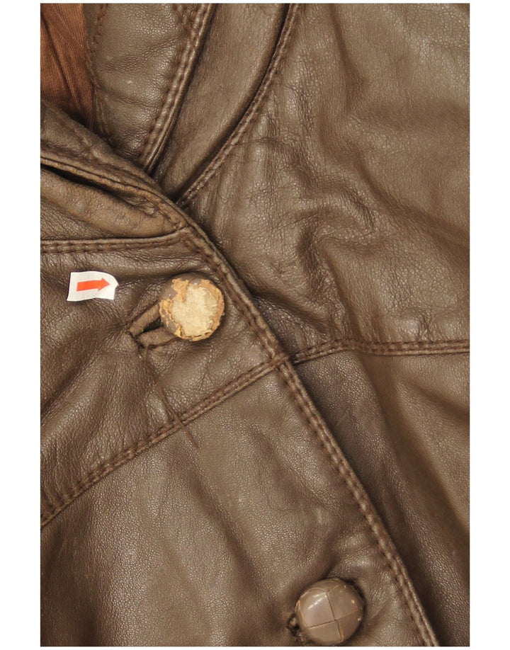 Carla Buti ženska prevelika kožna jakna IT 46 Large Brown