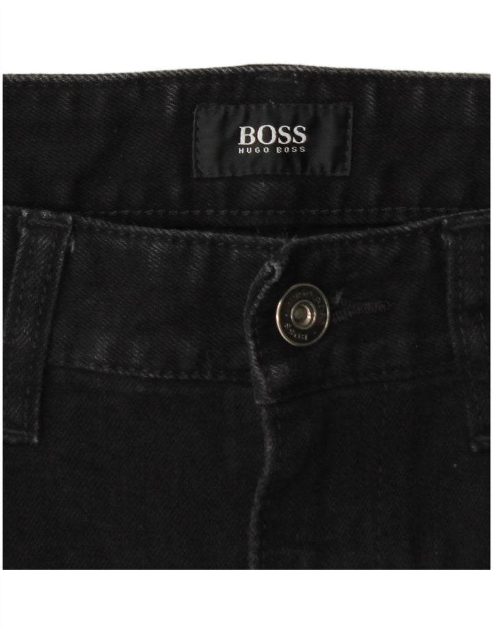 Hugo Boss muške uske traperice W32 L32 crni pamuk