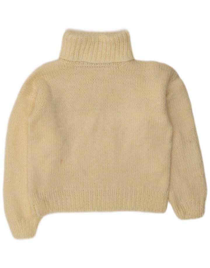 Vintage ženski pulover s rol izrezom UK 14 srednje žuta
