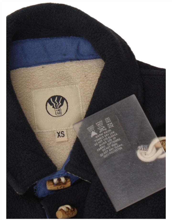 FAT FACE Muški džemper od flisa s polo izrezom Polartec širokog kroja XS tamnoplavi