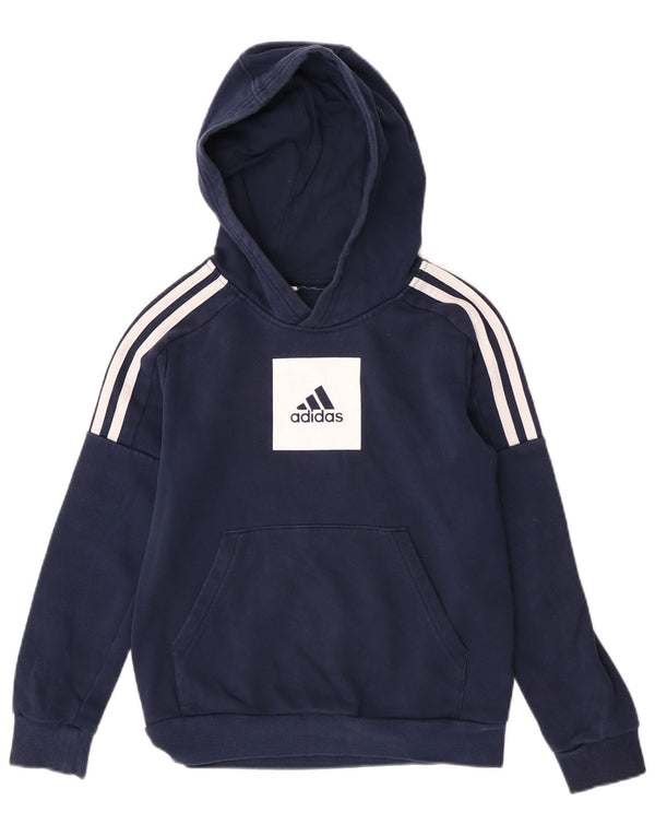 Adidas Boys Graphic Regular Fit majica s kapuljačom 10-11 godina tamnoplavi pamuk