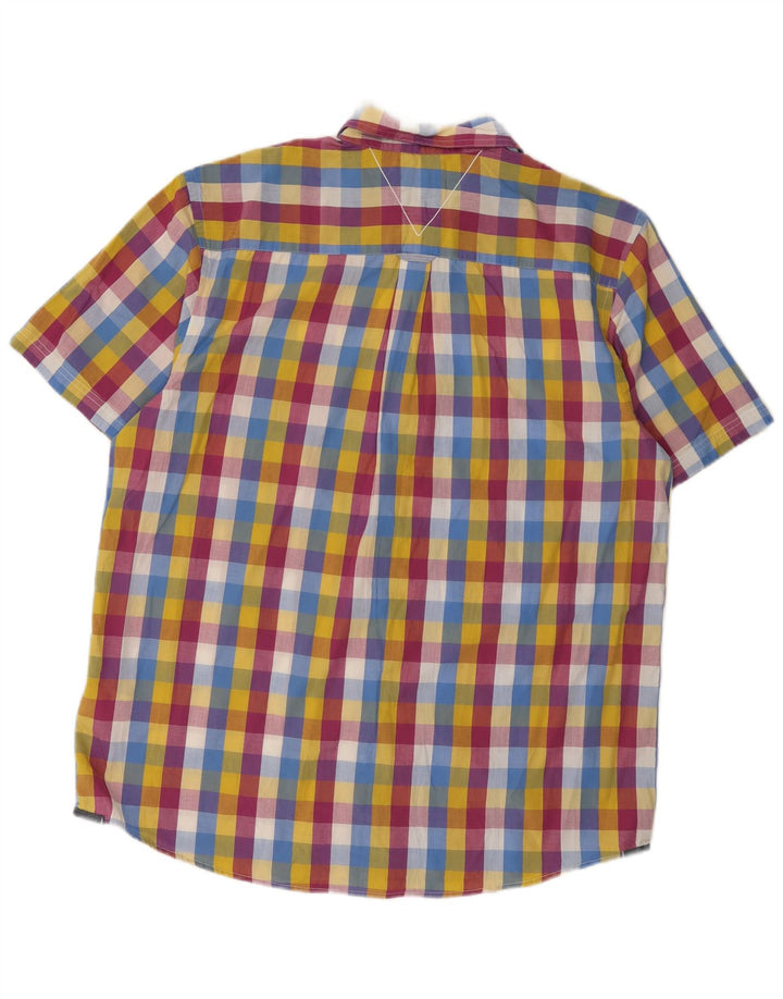 Bijela muška klasična košulja kratkih rukava XL višebojna gingham