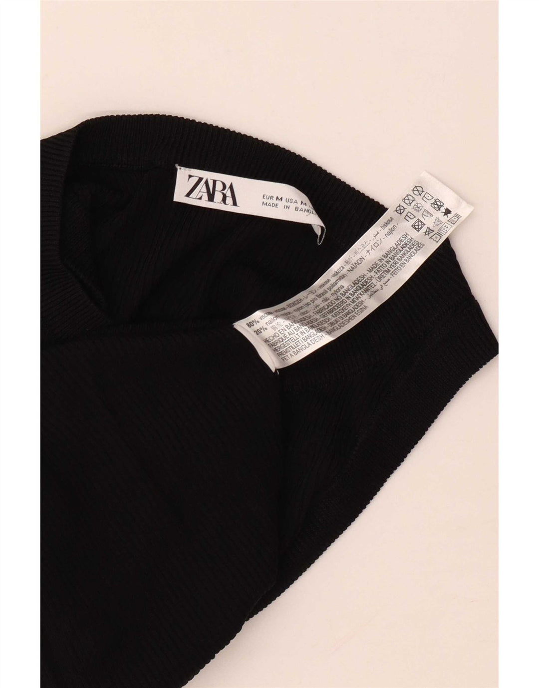 Zara ženski prsluk UK 12 srednje crna viskoza