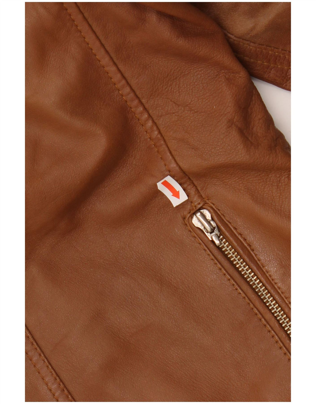 Vintage muška kožna biciklistička jakna UK 40 velika smeđa koža